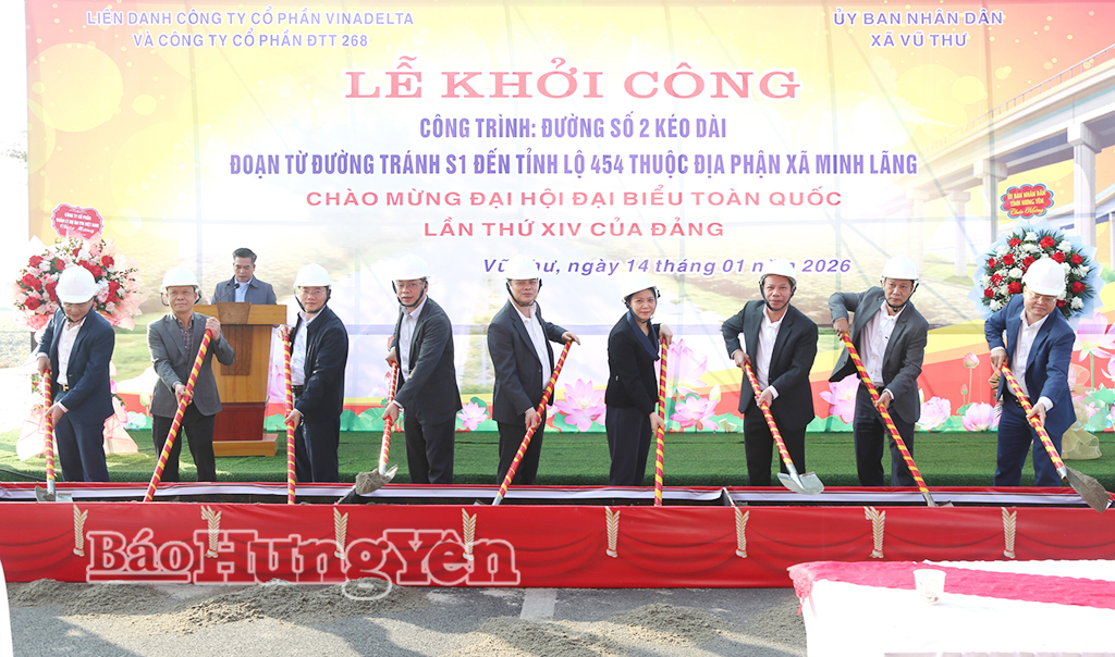   Xã Vũ Thư khởi công xây dựng đường số 2 kéo dài