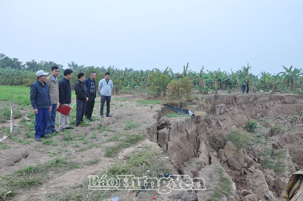   Kiểm tra sự cố sạt lở hệ thống tuyến kè và hạ lưu tuyến kè Hàm Tử