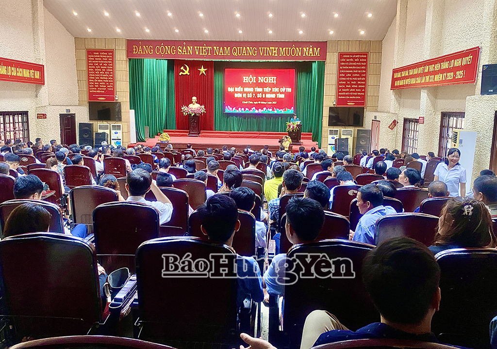   Đại biểu HĐND tỉnh tiếp xúc cử tri huyện Khoái Châu