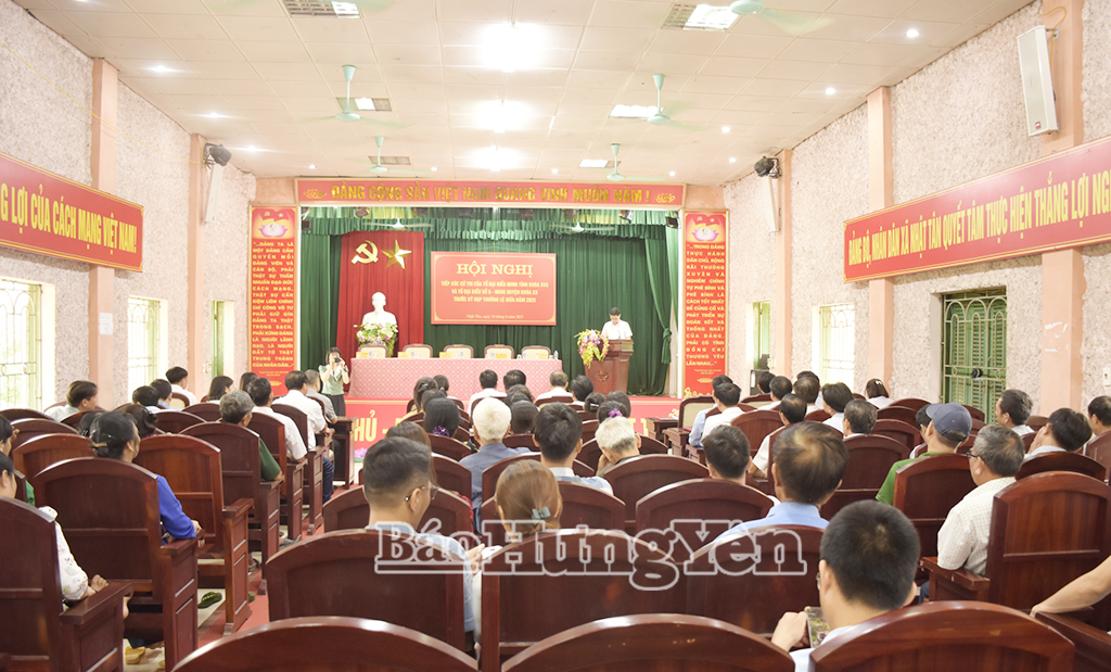   Đại biểu HĐND tỉnh tiếp xúc cử tri huyện Tiên Lữ