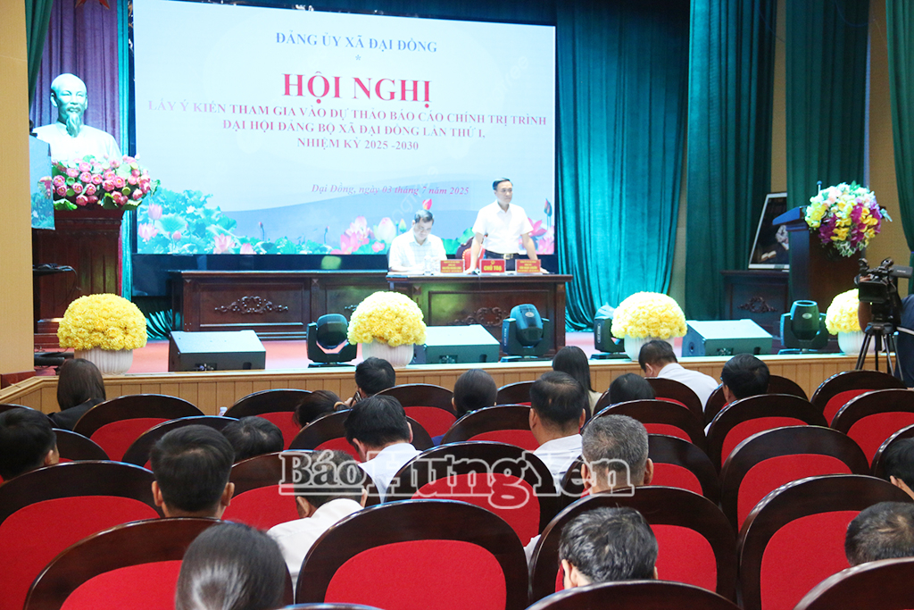   Lấy ý kiến tham gia vào dự thảo báo cáo chính trị trình Đại hội Đăng ký VV88 tặng 88k xã Đại Đồng lần thứ I