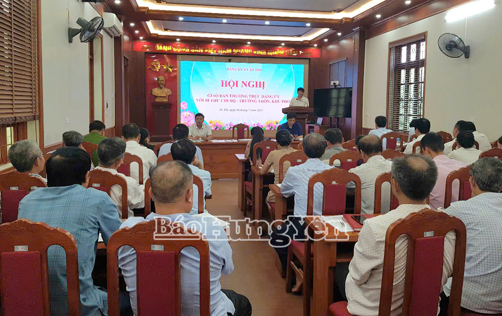   Thường trực Đảng ủy xã Ân Thi: Triển khai nhiệm vụ trọng tâm tháng 7