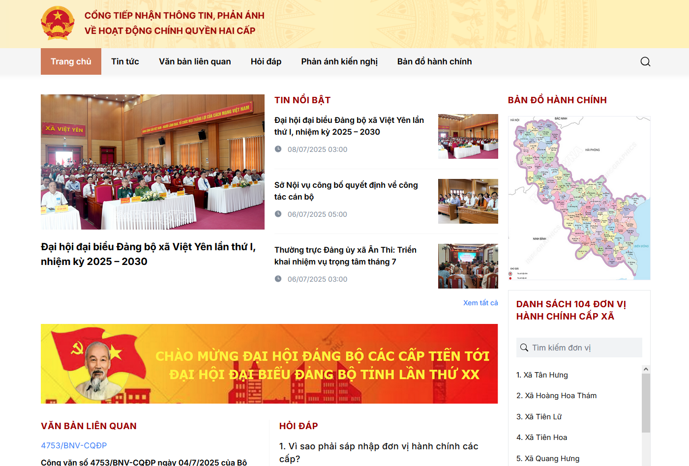   VV88id nổ hũ: Tiếp nhận thông tin, phản ánh về hoạt động chính quyền hai cấp