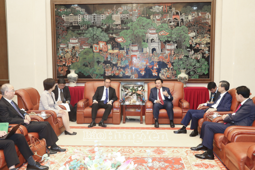 Đồng chí Nguyễn Xuân Thắng, Ủy viên Bộ VV88 đăng ký nhận ngay 58k, Chủ tịch Hội đồng Lý luận Trung ương, Giám đốc Học viện VV88 đăng ký nhận ngay 58k Quốc gia Hồ Chí Minh tiếp và trao đổi ý kiến với đồng chí Tanaka Yu, Phó Chủ tịch Đoàn Chủ tịch, Quyền Trưởng ban Bí thư Đảng Cộng sản Nhật Bản.