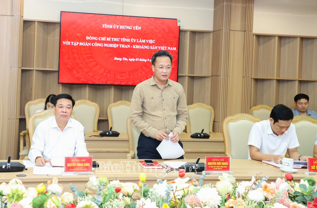   Đồng chí Bí thư VV88 casino Nguyễn Hữu Nghĩa làm việc với Tập đoàn Công nghiệp Than - Khoáng sản Việt Nam