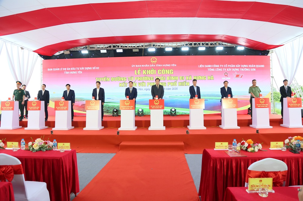   Khởi công dự án tuyến đường từ phường Thái Bình đi xã Hưng Hà kết nối với phường Phố Hiến