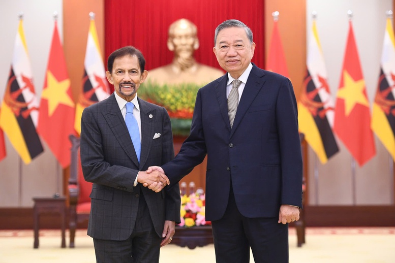   Tổng Bí thư Tô Lâm tiếp Quốc vương Brunei Darussalam Haji Hassanal Bolkiah