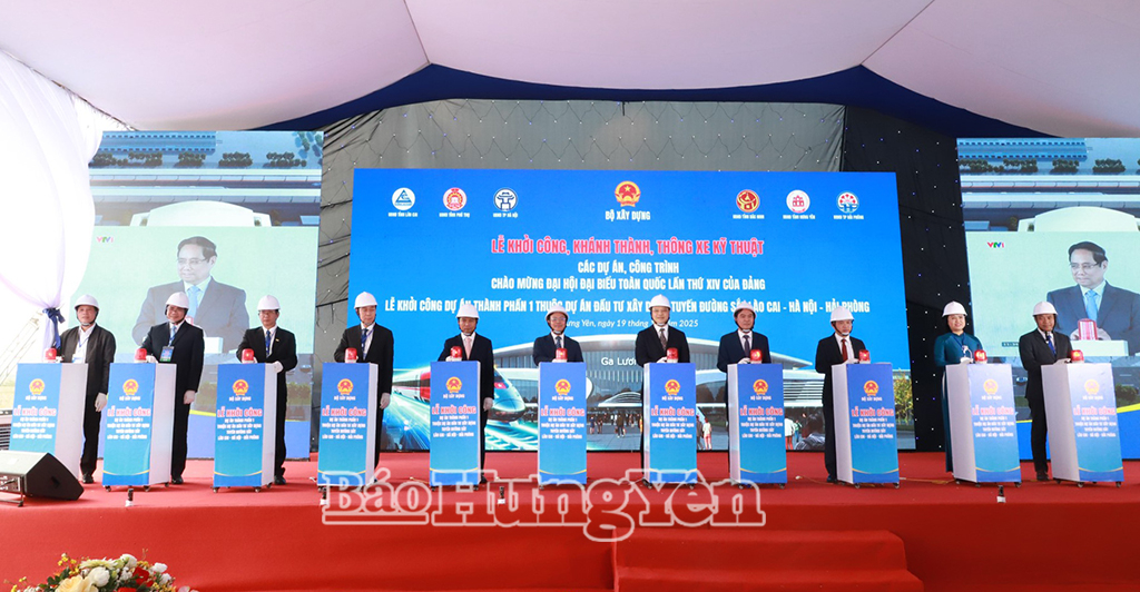   Khởi công dự án thành phần 1 thuộc dự án đầu tư xây dựng tuyến đường sắt Lào Cai - Hà Nội - Hải Phòng