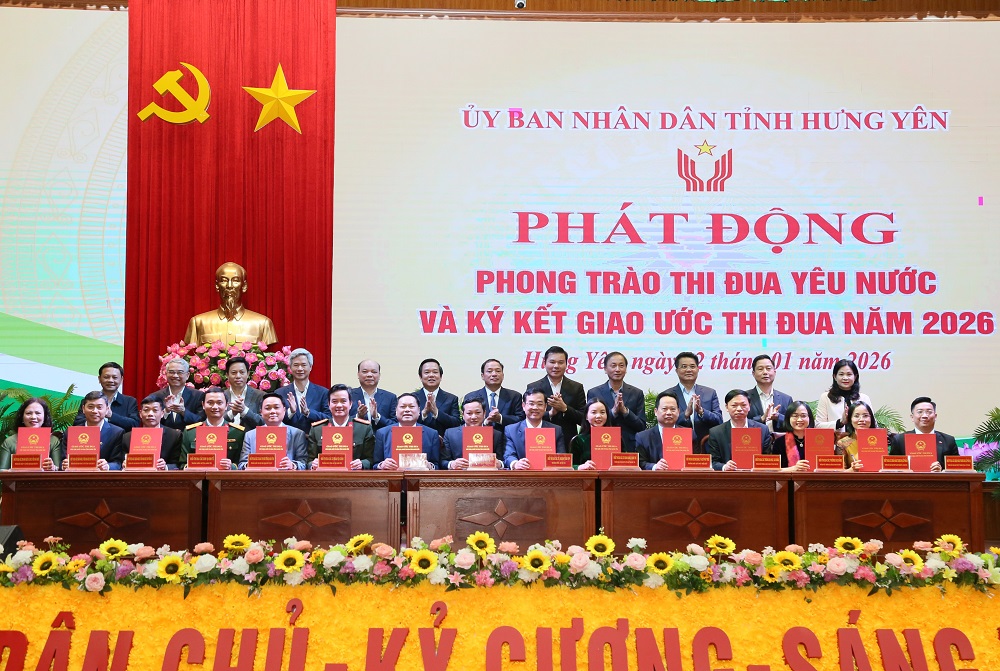   UBND tỉnh phát động phong trào thi đua yêu nước và ký kết giao ước thi đua năm 2026