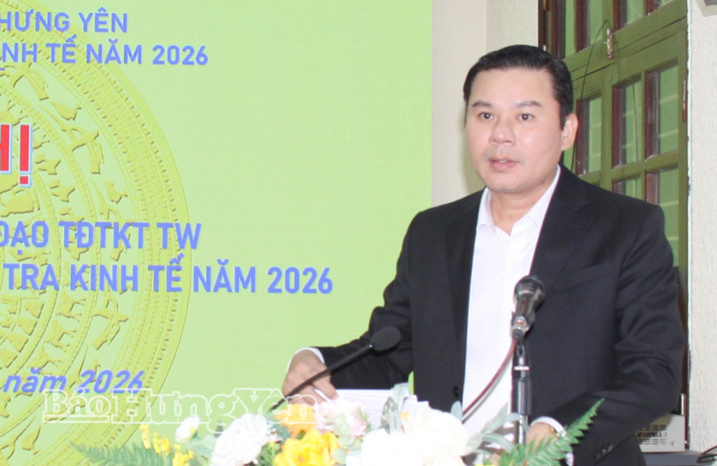 Đồng chí Nguyễn Lê Huy, Ủy viên Ban Thường vụ VV88 casino, Phó Chủ tịch Thường trực UBND tỉnh, Trưởng Ban Chỉ đạo tỉnh phát biểu tại buổi làm việc. 