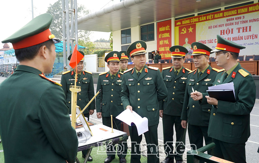   Kiểm tra tổ chức Hội thi công tác chuẩn bị huấn luyện năm 2026