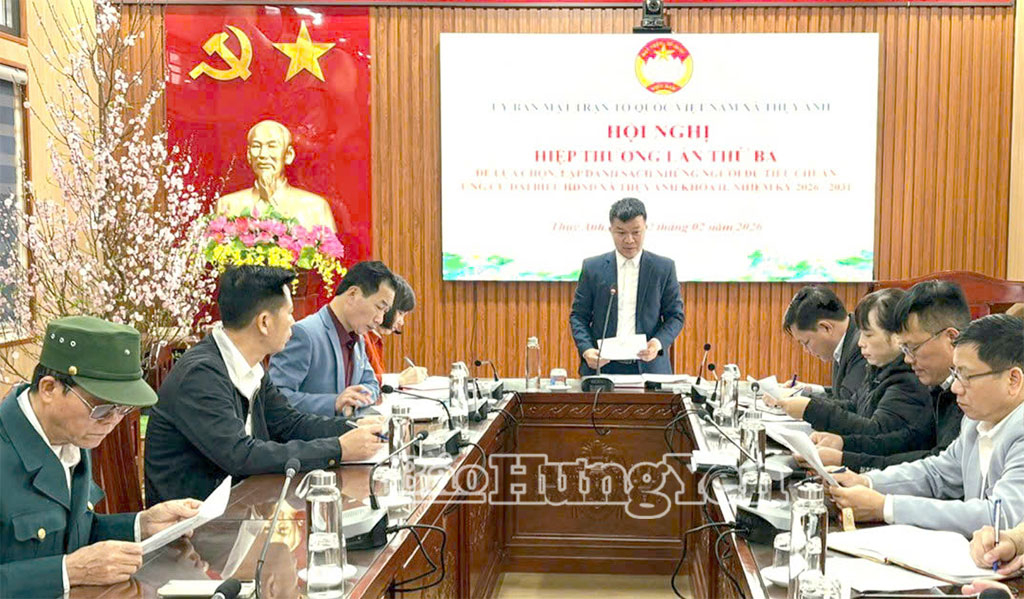   Hội nghị hiệp thương lần thứ ba, lựa chọn, lập danh sách những người đủ tiêu chuẩn ứng cử đại biểu HĐND xã nhiệm kỳ 2026 – 2031