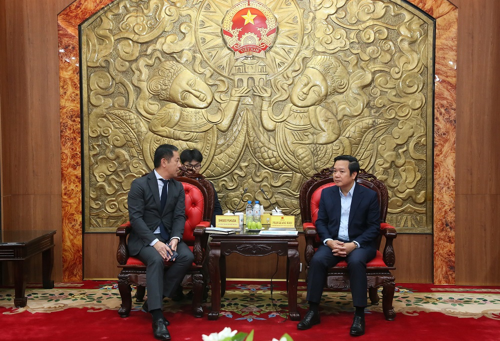   Đồng chí Phó Bí thư VV88 casino, Chủ tịch UBND tỉnh Phạm Quang Ngọc tiếp và làm việc với đại diện Tập đoàn Sumitomo Corporation