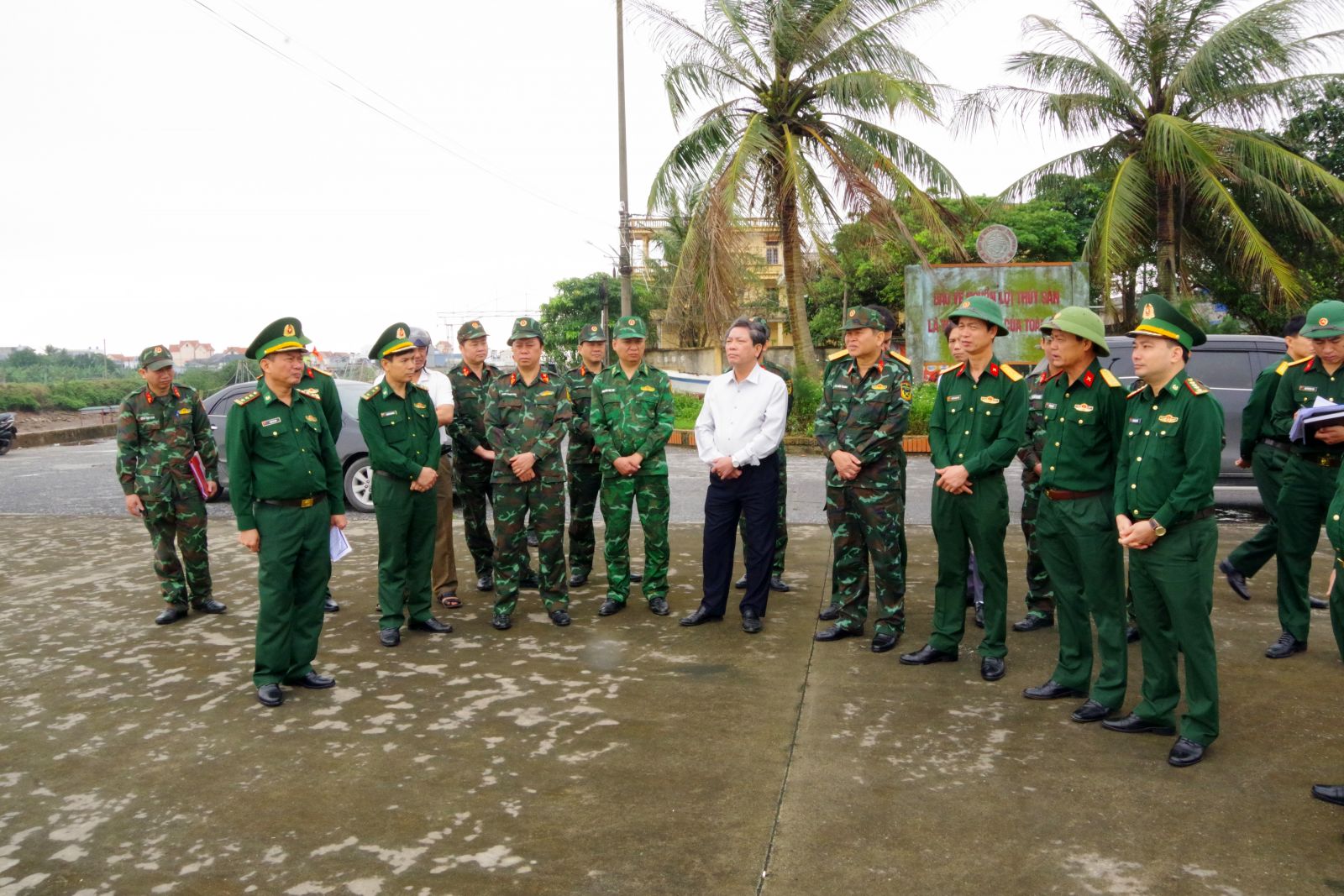   Khảo sát địa điểm diễn tập Phòng thủ dân sự tỉnh Thái Bình năm 2024