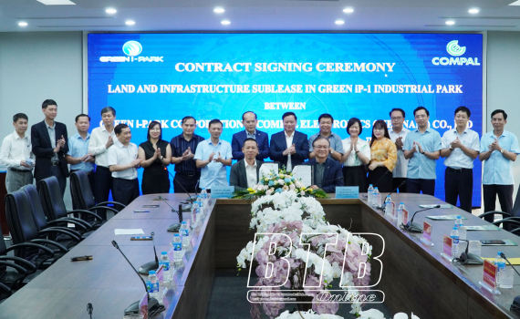   Công ty TNHH Compal Electronics Việt Nam chính thức ký kết hợp tác đầu tư vào KCN Liên Hà Thái