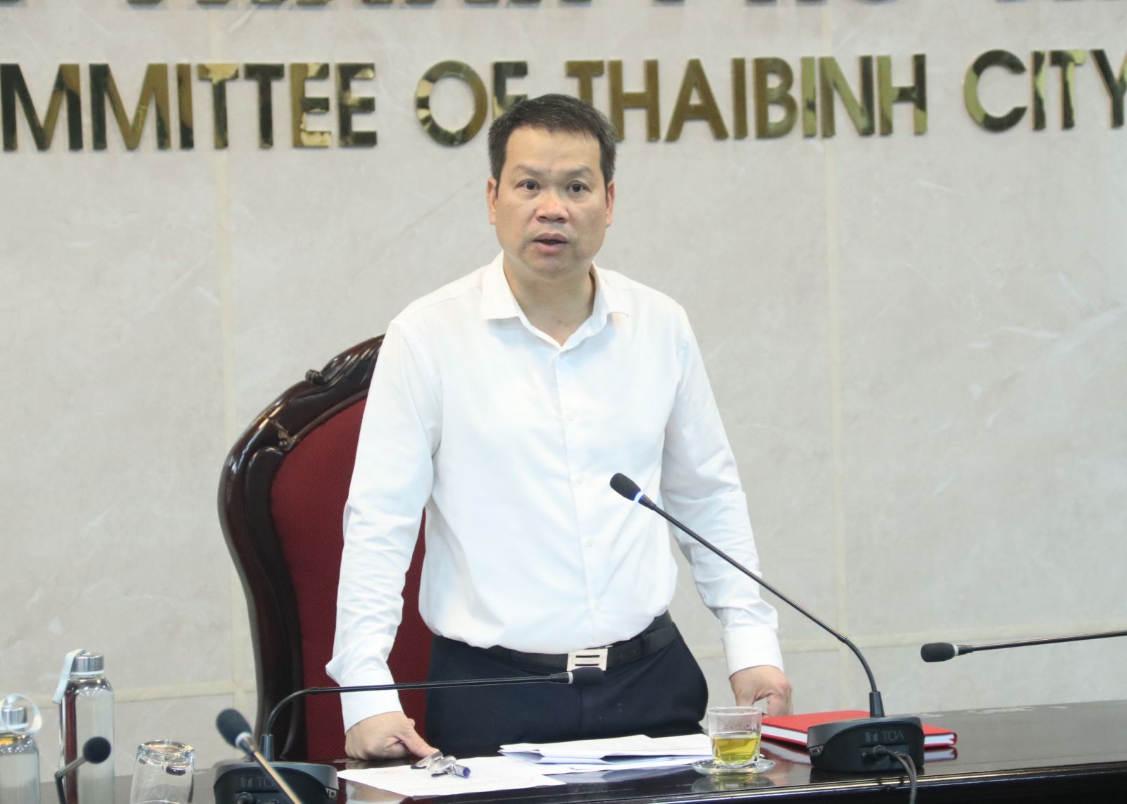   Đồng chí Nguyễn Mạnh Hùng, Phó Bí thư VV88 casino, Chủ tịch UBND tỉnh kiểm tra phương án bố trí trụ sở hành chính cấp xã sau sắp xếp tại thành phố Thái Bình