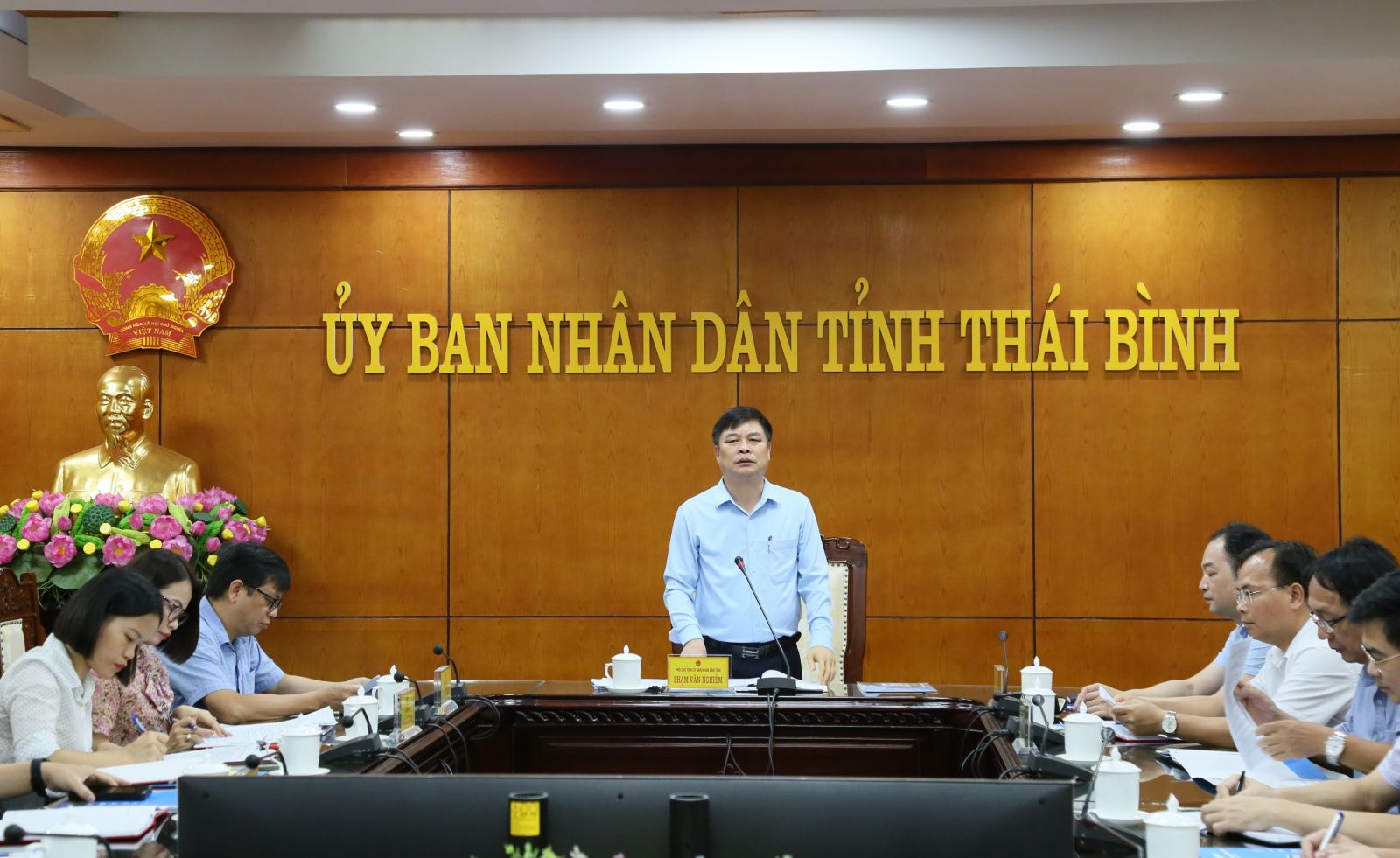   Lãnh đạo UBND tỉnh làm việc với Đài Phát thanh - Truyền hình Thái Bình