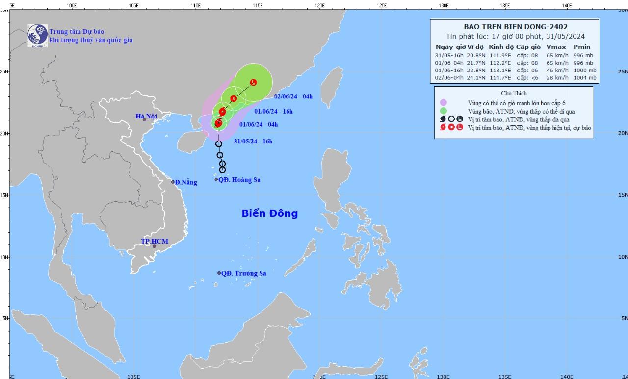   Công điện khẩn số: 01/CĐ-PCTT, hồi 17h00' ngày 31/5/2024 của Ban chỉ huy Phòng chống thiên tai và TKCN tỉnh Thái Bình