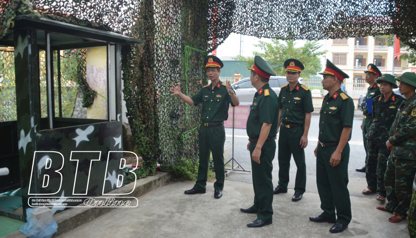   Kiểm tra công tác chuẩn bị diễn tập phòng thủ huyện Quỳnh Phụ