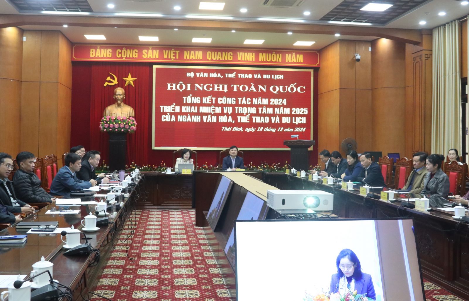   Hội nghị trực tuyến tổng kết công tác năm 2024 và triển khai nhiệm vụ trọng tâm ngành Văn hóa, Thể thao và Du lịch năm 2025