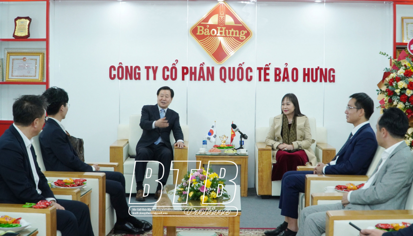   Đoàn VV88 it com thể thao, live casino, slot, bắn cá, xổ số Hàn Quốc thăm Công ty Cổ phần Quốc tế Bảo Hưng