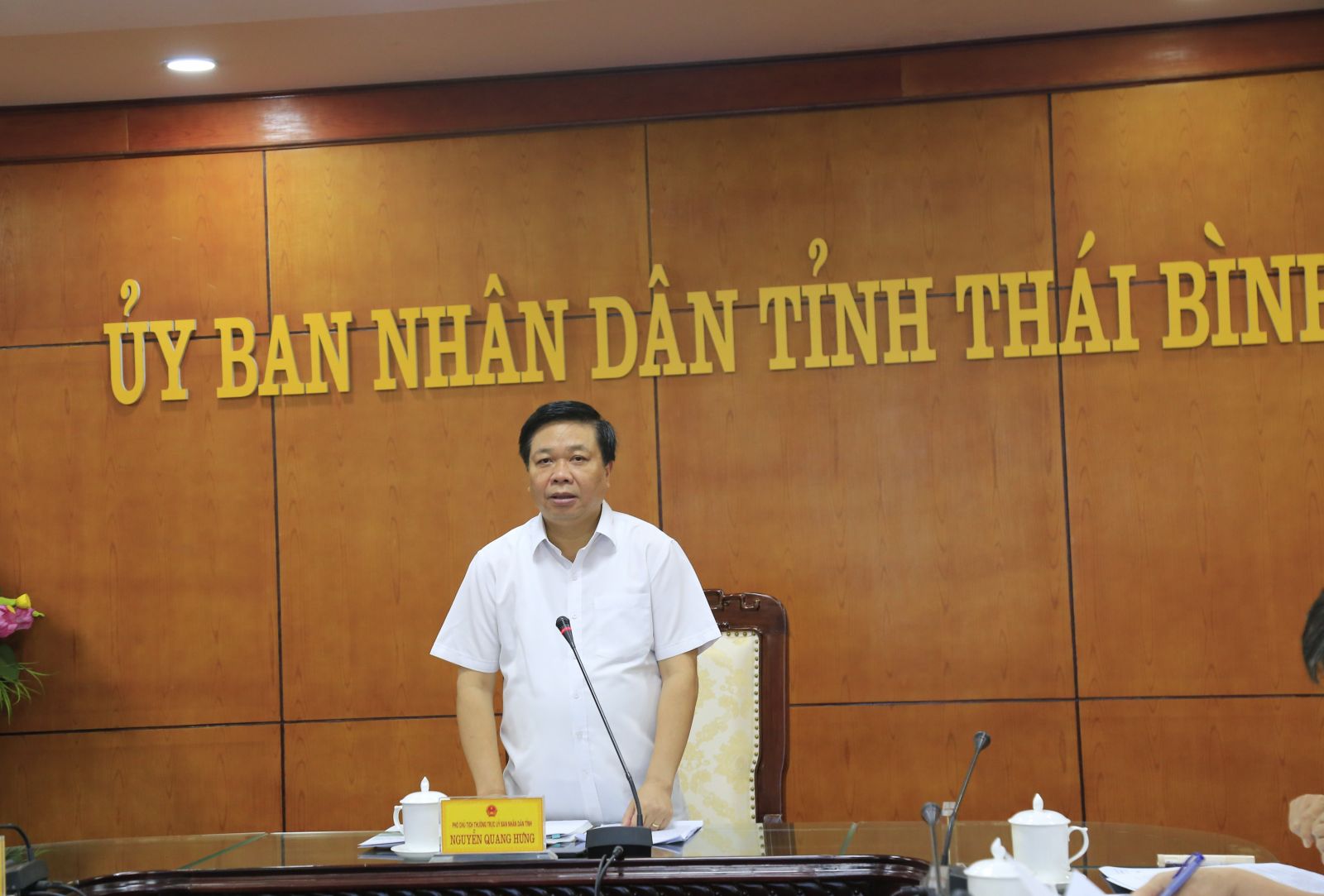   UBND tỉnh họp nghe báo cáo tiến độ giải phóng mặt bằng đường vành đai phía Nam thành phố Thái Bình và đường tỉnh 454, đoạn từ thành phố Thái Bình đến cầu Sa Cao