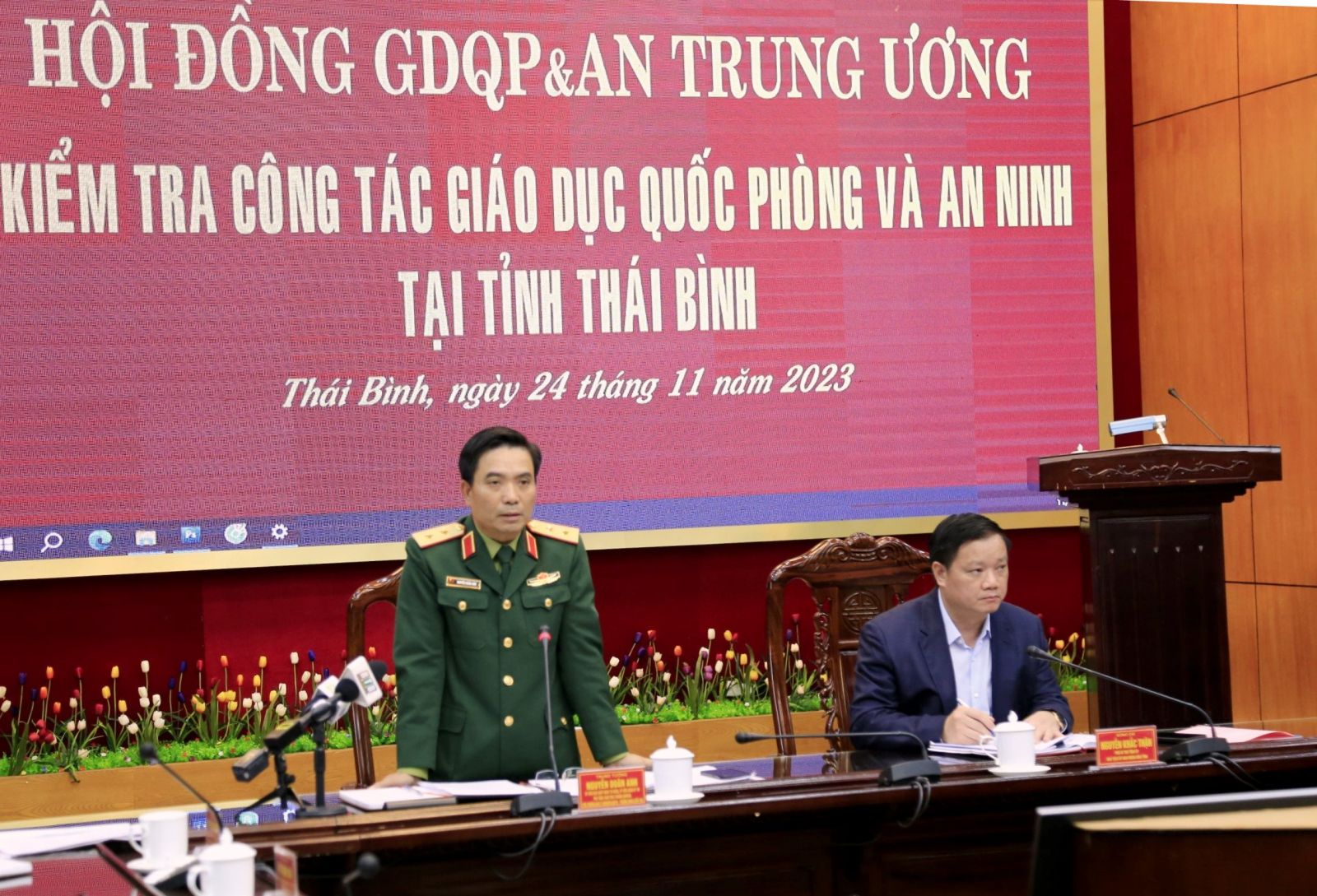   Hội đồng giáo dục quốc phòng – an ninh Trung ương kiểm tra tại Thái Bình