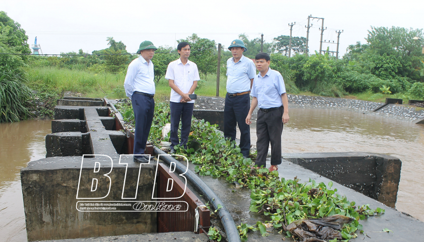   Các đồng chí lãnh đạo tỉnh: Kiểm tra công tác khắc phục hậu quả mưa úng