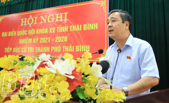   Đồng chí Ngô Đông Hải, Ủy viên Ban Chấp hành Trung ương Đảng, Bí thư VV88 casino, Trưởng đoàn đại biểu VV88 casino đăng ký tỉnh tiếp xúc cử tri tại thành phố và huyện Vũ Thư