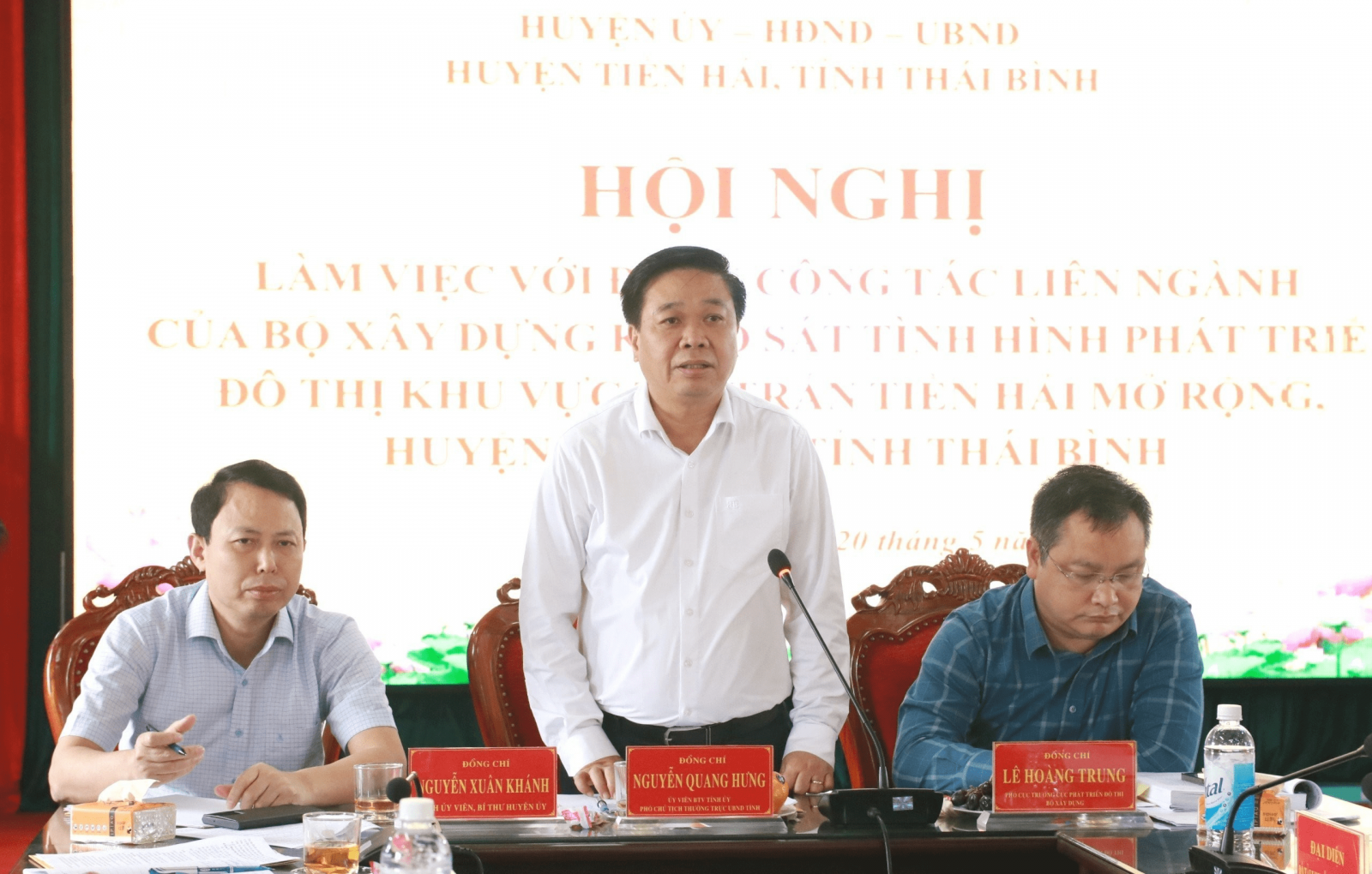   Đoàn công tác của Bộ Xây dựng khảo sát thực trạng phát triển đô thị tại huyện Tiền Hải