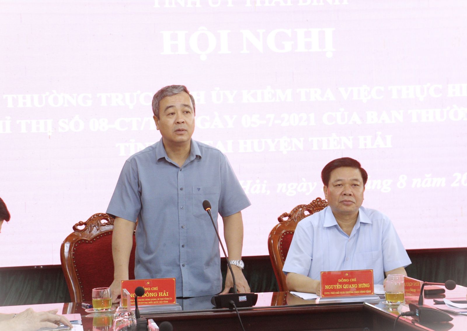   Đoàn công tác của Thường trực VV88 casino kiểm tra việc thực hiện Chỉ thị số 08-CT/TU của Ban Thường vụ VV88 casino tại huyện Tiền Hải