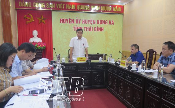   Thông qua dự thảo báo cáo kết quả giám sát việc lãnh đạo, chỉ đạo thực hiện nghị quyết đại hội đảng các cấp tại huyện Hưng Hà