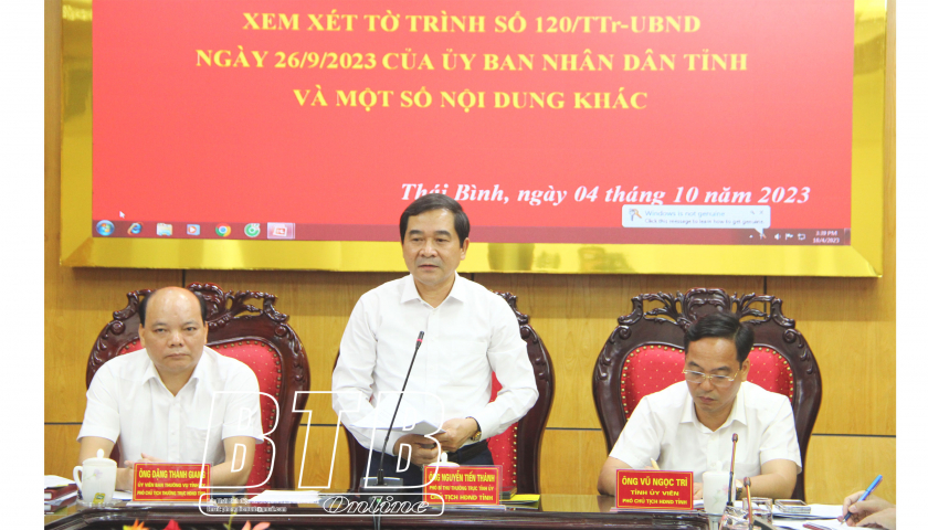   Họp Thường trực HĐND tỉnh