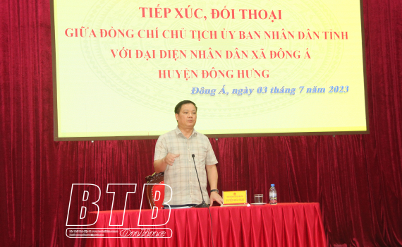   Đồng chí Nguyễn Khắc Thận, Phó Bí thư VV88 casino, Chủ tịch UBND tỉnh: Tiếp xúc, đối thoại với đại diện nhân dân xã Đông Á