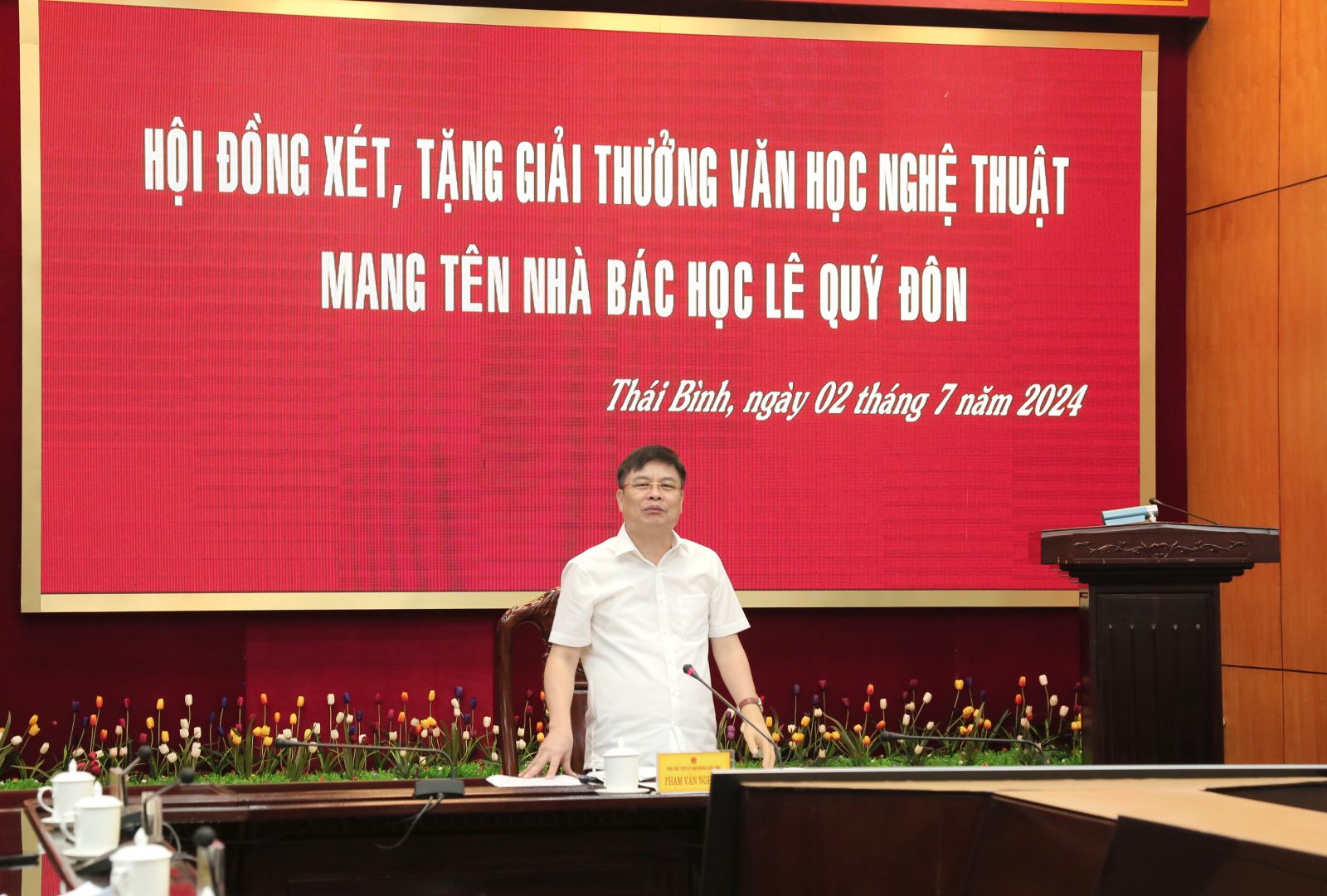   Họp Hội đồng xét, tặng Giải thưởng Văn học nghệ thuật tỉnh Thái Bình mang tên Nhà bác học Lê Quý Đôn