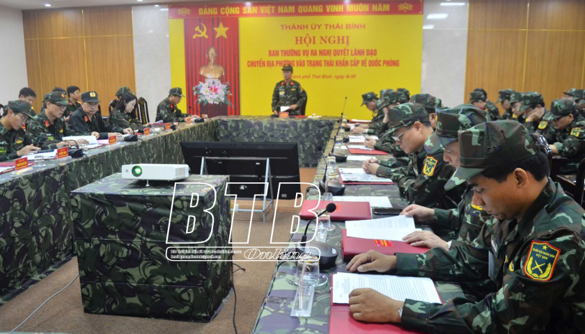   Tăng cường tiềm lực quốc phòng, xây dựng khu vực phòng thủ thành phố Thái Bình vững mạnh trong tình hình mới