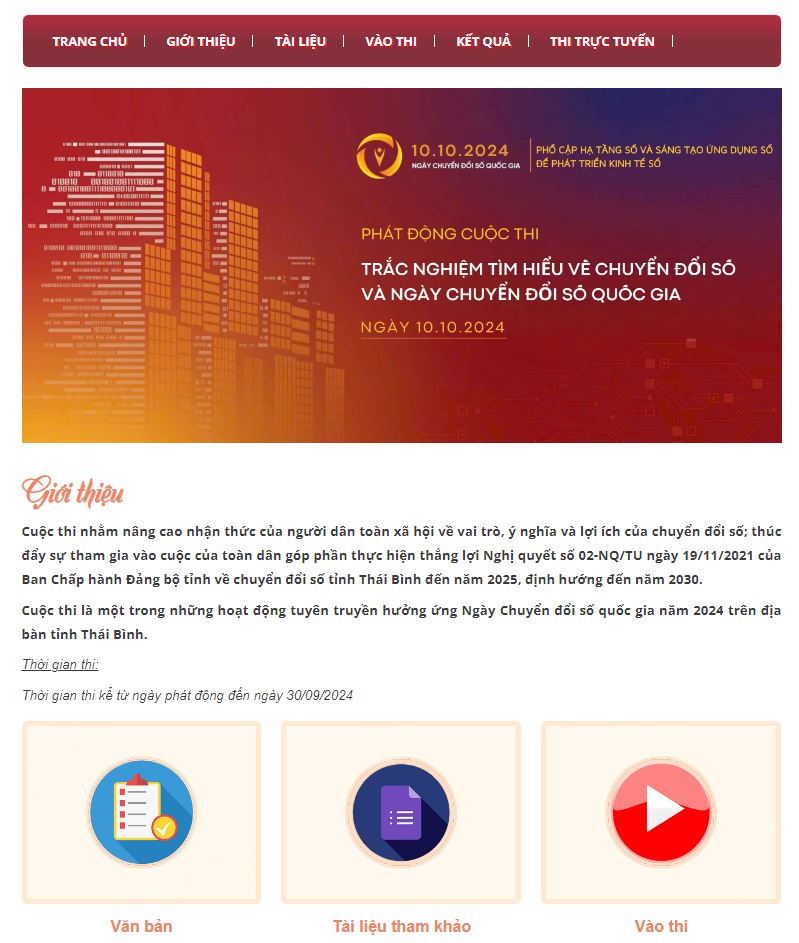   Phát động cuộc thi trắc nghiệm về chuyển đổi số và ngày chuyển đối số quốc gia