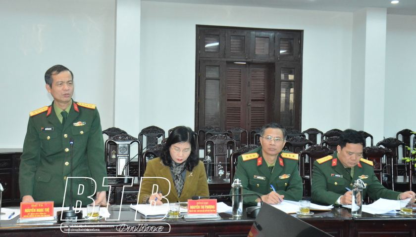   Kiểm tra công tác tuyển chọn, gọi công dân nhập ngũ năm 2024 tại thành phố Thái Bình