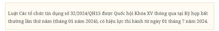  Triển khai thi hành Luật Các tổ chức tín dụng