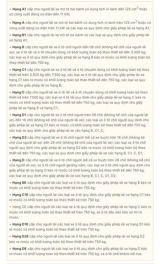   Từ ngày 1/1/2025: Giấy phép lái xe cấp trước 1/1/2025 thì được cấp, đổi lại như thế nào?