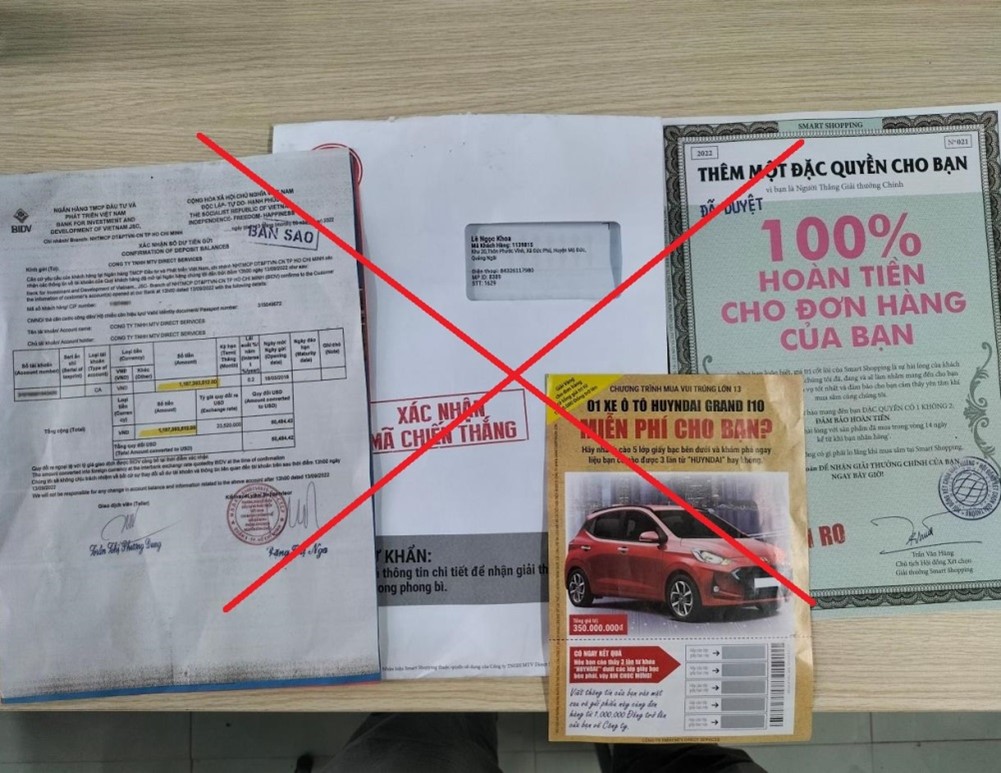   Cảnh báo thủ đoạn lừa đảo khi nhận Bưu gửi là tờ rơi quảng cáo, hướng dẫn mua hàng, quét mã QR code để nhận giải thưởng