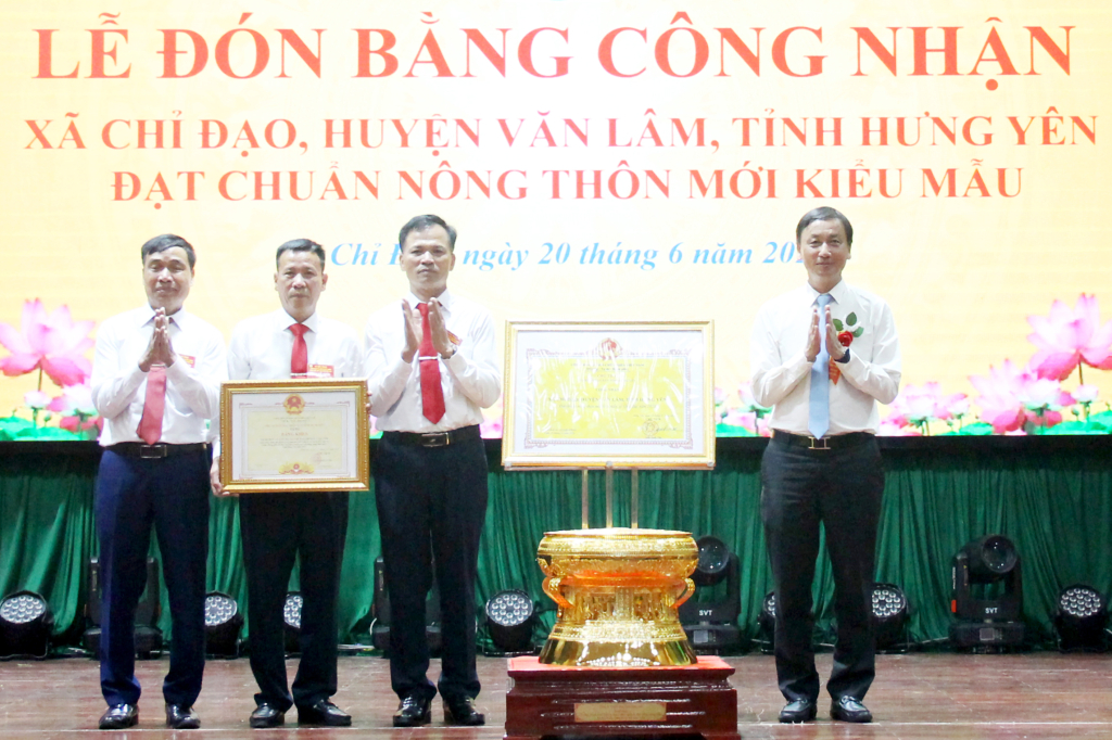   Xã Chỉ Đạo đón bằng công nhận đạt chuẩn nông thôn mới kiểu mẫu