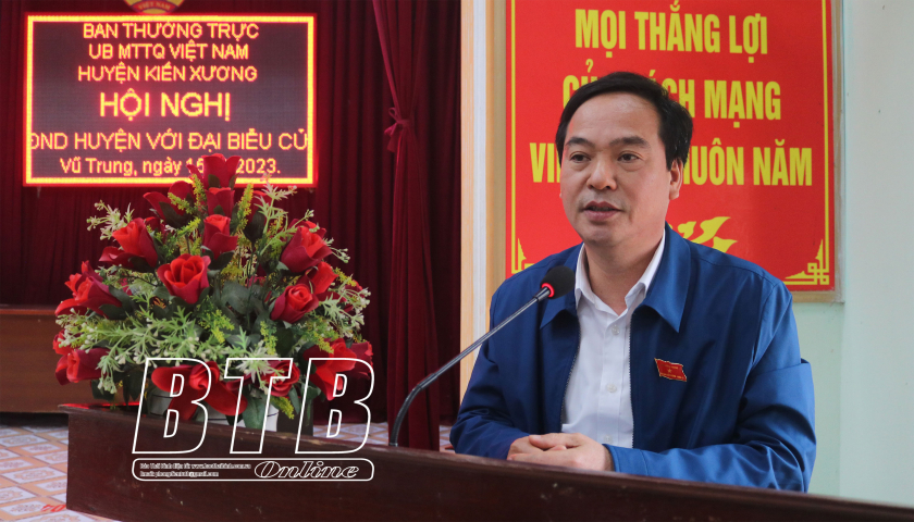   Đại biểu HĐND tỉnh tiếp xúc cử tri tại huyện Kiến Xương