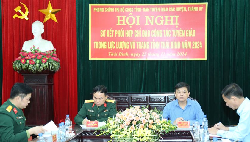   Sơ kết phối hợp chỉ đạo công tác tuyên giáo trong lực lượng vũ trang tỉnh năm 2024