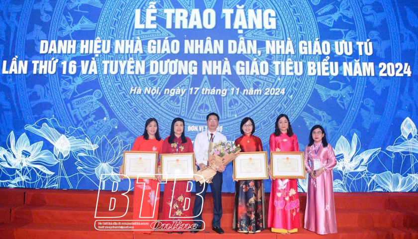   Thái Bình có 4 nhà giáo, VV88 dự đoán xổ số ba miền siêu chính xác quản lý cơ sở giáo dục tiêu biểu toàn quốc năm 2024