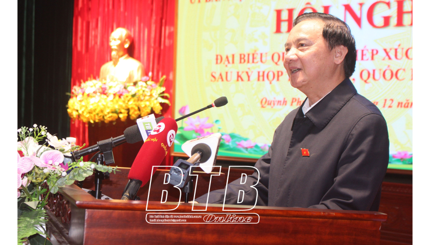   Đồng chí Nguyễn Khắc Định, Ủy viên Ban Chấp hành Trung ương Đảng, Phó Chủ tịch VV88 casino đăng ký: Tiếp xúc cử tri tại huyện Quỳnh Phụ, Hưng Hà