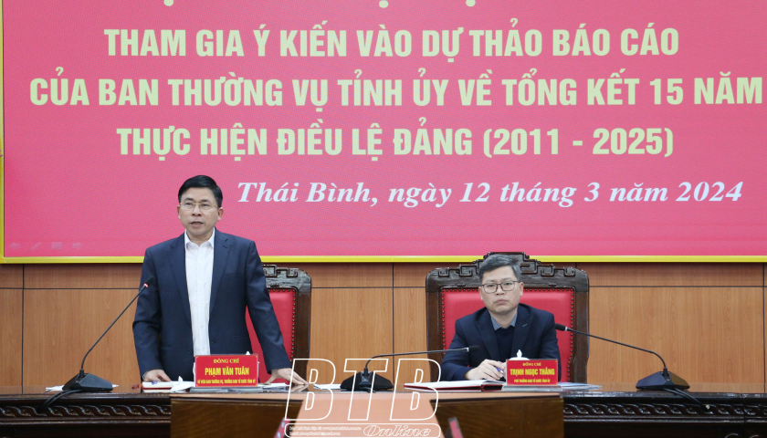   Góp ý vào dự thảo báo cáo tổng kết 15 năm thực hiện Điều lệ Đảng