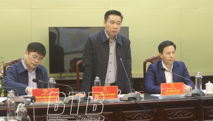   Kiểm tra công tác tổ chức triển khai thực hiện sắp xếp đơn vị hành chính cấp xã tại huyện Hưng Hà