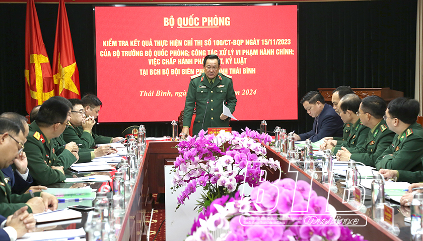   Đoàn công tác của Bộ Quốc phòng thăm, làm việc tại Bộ Chỉ huy Bộ đội Biên phòng tỉnh