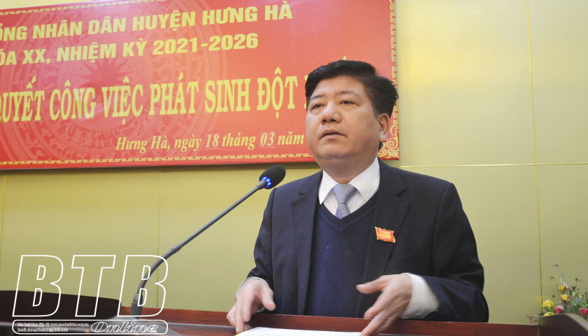   HĐND huyện Hưng Hà: Tổ chức kỳ họp giải quyết công việc phát sinh đột xuất